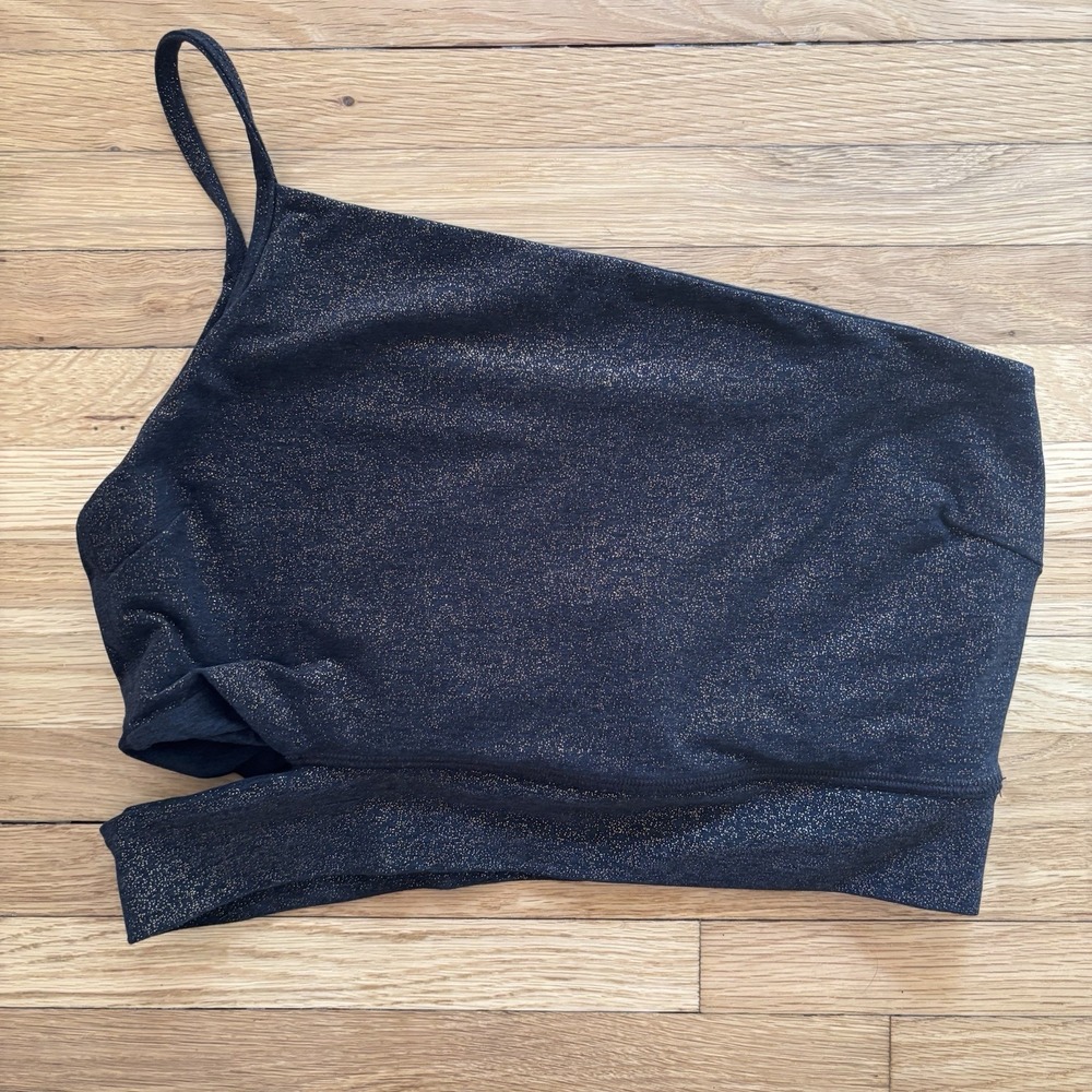 BEYOND YOGA Softshine Wanderlust Cropped Tank Women Medium Gym Fitness Metallic